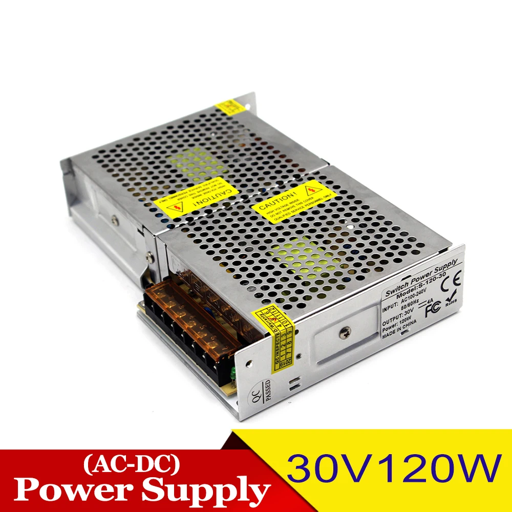 120W 4A 30V DC Power Supply Transformers AC100-240V AC DC30V SMPS for Electrical Machinery Equipment Cctv Monitoring System |