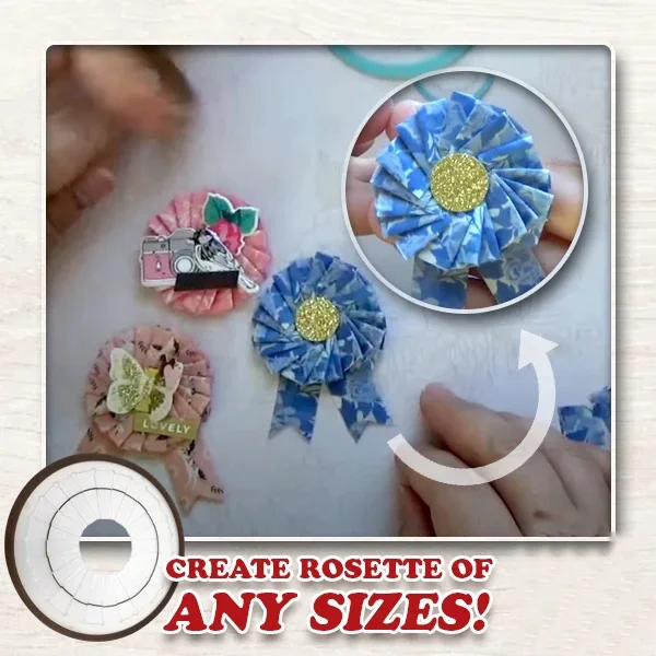 

Easy Ribbon Folding DIY Rosette Maker Handmade Ribbon Flower Decor Making Tool Kit Rose Decoration