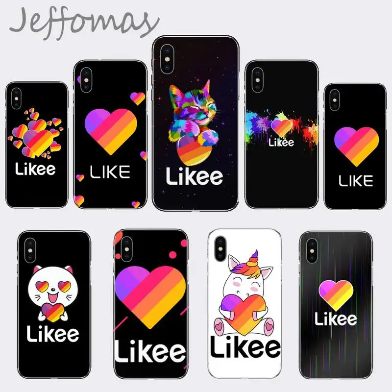 

Likee Funny cat love heart Coque Shell Phone Case For iphone 4 4s 5 5s 5c se 6 6s 7 8 plus x xs xr 11 pro max