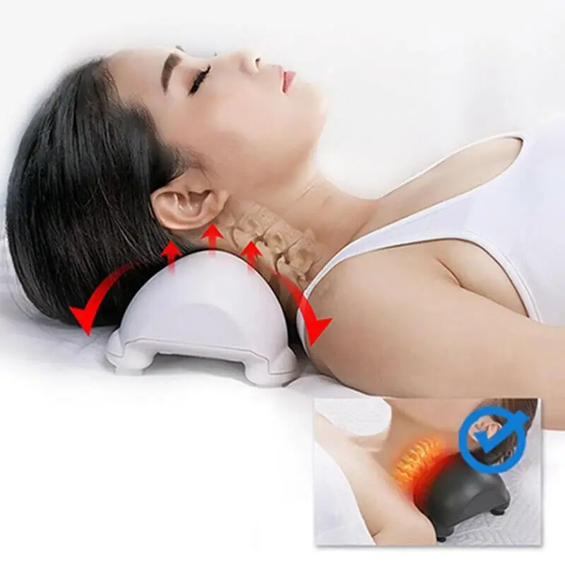 Массажная подушка для коррекции позвоночника, массажер для шеи, подушка для расслабления шеи и плеч, подушка для шейного отдела позвоночника, физиотерапия