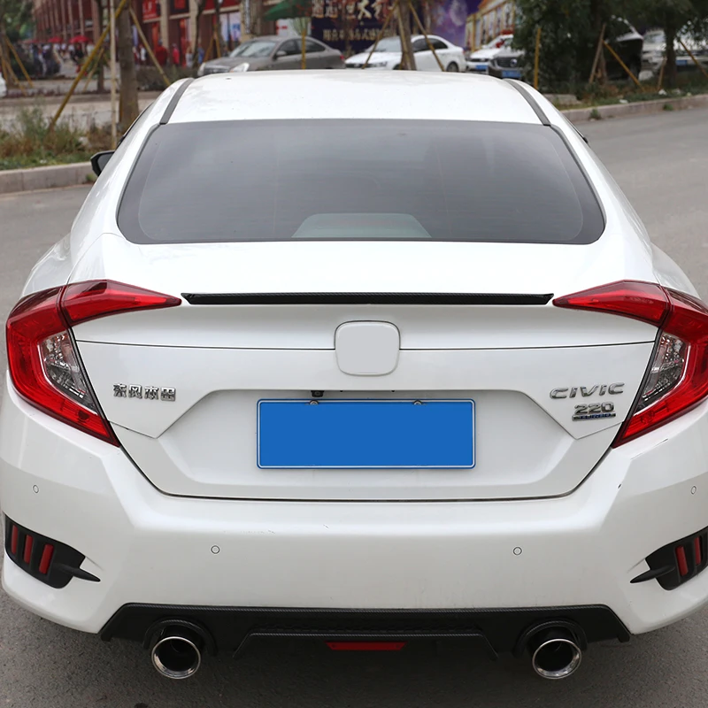 Задний спойлер автомобиля боковой треугольник крыло отделка для Honda civic 10th