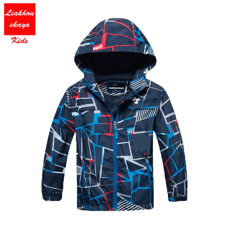 Liakhouskaya/ г.; детская куртка для мальчиков; От 4 до 15 лет; осенне-зимняя верхняя одежда и пальто; детская флисовая ветрозащитная Водонепроницаемая ветровка - Цвет: Blue