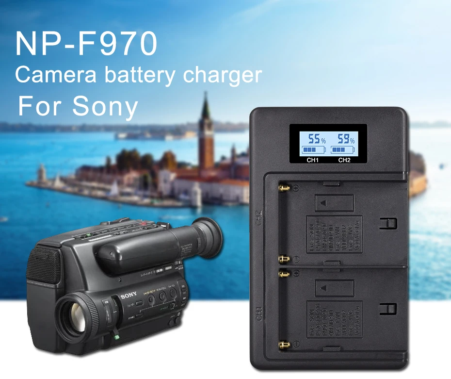 PALO двухканальный Батарея Зарядное устройство Наборы для SONY NP-F550 FM50 FM500H F970 F960 F770 F750 F570 FX1000E BC-V615, BC-V615A батареи
