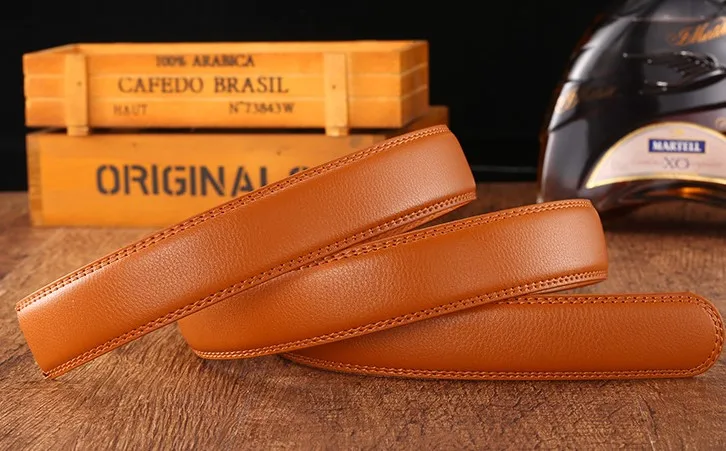 leather 105cm-130cm Новая мужская деловая Пряжка из сплава с автоматической пряжкой, уникальные мужские пряжки для ремня 3,5 см, трещотка, аксессуары для мужской одежды, дизайнерский ремень - Цвет: leather 105cm-130cm