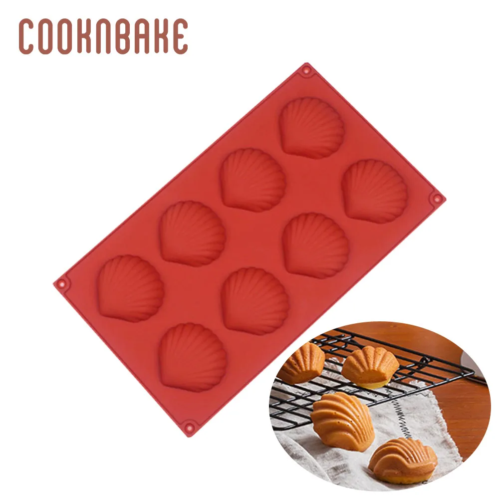 COOKNBAKE, силиконовая форма Мадлен, форма в виде ракушки, форма для шоколадной клейкой помадки, форма для печенья, печенья, торта, формы для выпечки, форма для украшения торта - Цвет: CDY-183