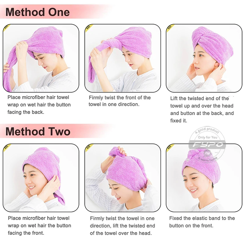 Turbie Twist Dry Hair Cap Sweet Type Fine Fiber Soft Towel Bath Head