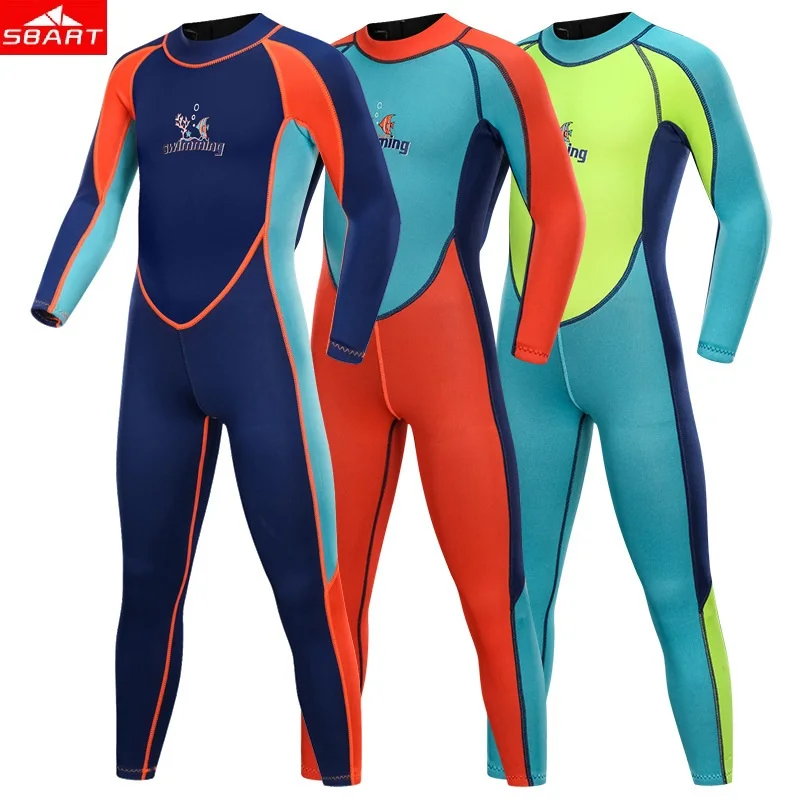 Детский купальный костюм SBART из эластичного неопрена с длинными рукавами для