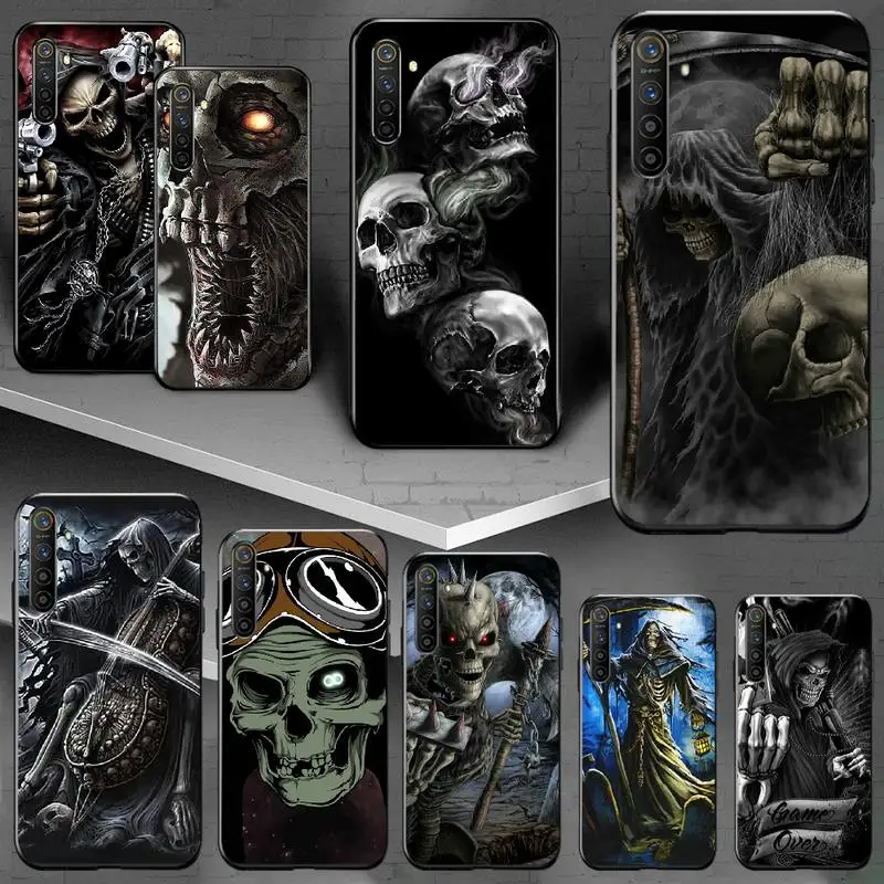 Роскошный роскошный чехол для телефона PENGHUWAN Grim Reaper с черепом и скелетом