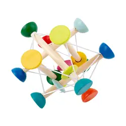 Food Grade Baby Rattle Teether Toys Hand Grip Sensory Chewable Ball Teething Toys For 0-6-12 Months Babies Infant Newborn Montes