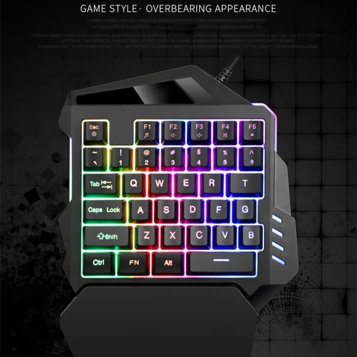 Проводная Механическая мини-игровая клавиатура с одной рукой для видеоигр GV99
