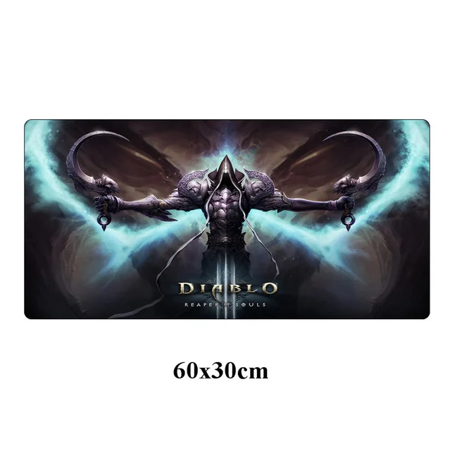 60x30 см XXL DIABLO Ⅲ большой игровой коврик для мыши геймер с запирающимся краем Резиновый Большой Коврик для мыши отаку клавиатура Коврик для ноутбука стол компьютерный коврик - Цвет: Синий