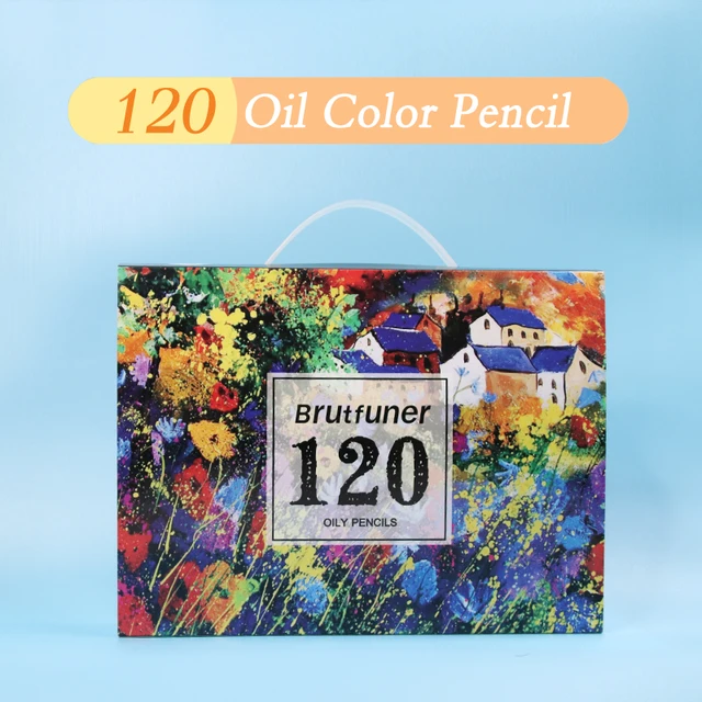 Brutfuner 12/48/120/160/260 Professional Oil Colored Pencils Wood Watercolor Pencils Drawing Pencil Set For School Art Supplies 120 Oily colors
