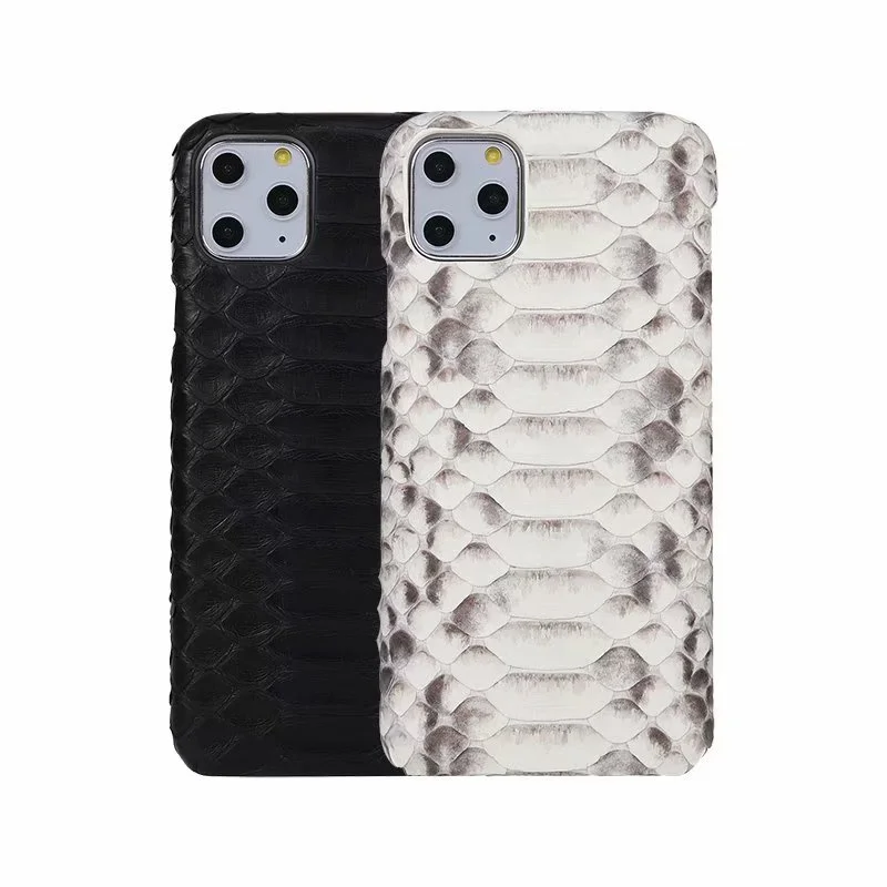 Luxury Genuine Python Leather Fran-28K Back Cover for Iphone 11 11Pro MAX Original Leather Case for iPhone 7 8 Plus X XR XS MAX