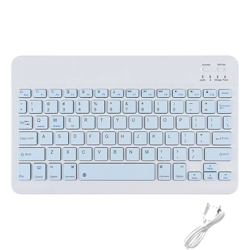 For iPad Keyboard Rechargeable Wireless Bluetooth-compatible Spanish French Korean Keyboard For iOS Android Windows Phone Tablet keyboard on pc Keyboards