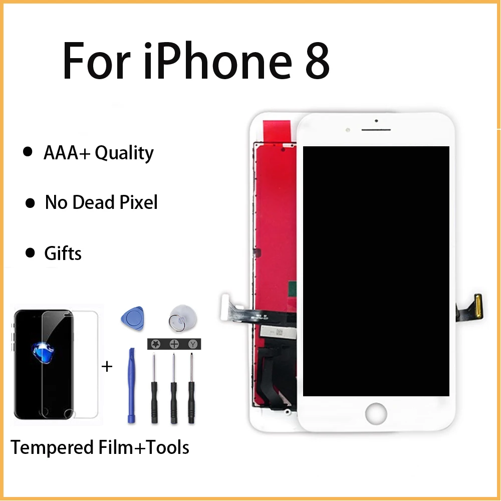 

Pantalla LCD for iPhone 8 8G A1863 A1905 A1906 3D Touch Screen Replacement Digitier Assembly No Dead Pixel Ecr Mobile Phone LCDs