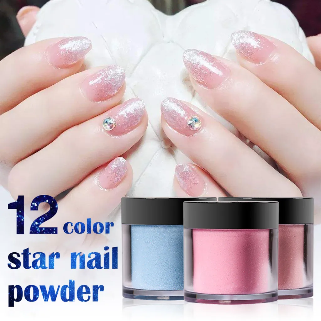 Nail Glitter Powder Bright Shine Nail Art Uv Gel Polishing Accessories Design Shiny Dipping Powder Nail Dust#BL5