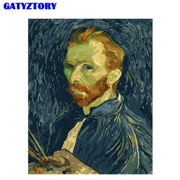 

GATYZTORY Frame Vincent van Gogh Painting by numbers DIY Hand Painted Arts Crafts & Sewing for Home Decor