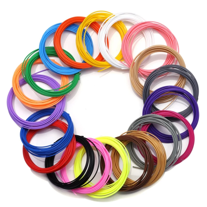 

20 Color /Set 3D Pen Filament PCL 1.75Mm Plastic Rubber Printing Material for Low Temperature 3 D Printer Pens