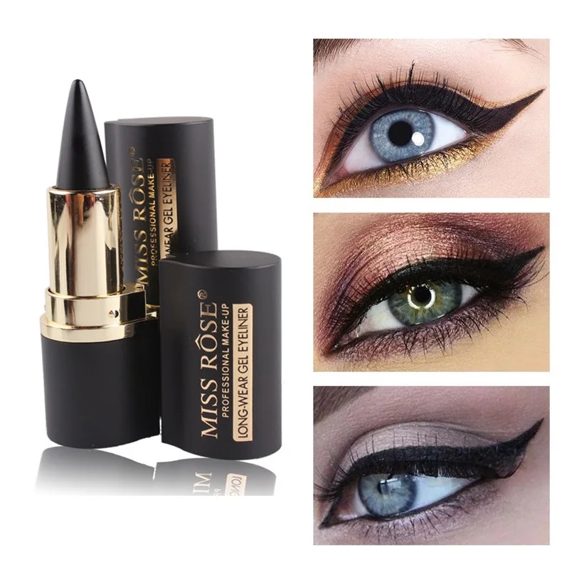 

MISS ROSE Black Eyeliner Pen Waterproof Lasting Sweatproof Not Blooming Eyeliner Cosmetics Women Beauty Eye Liner Makeup TSLM1