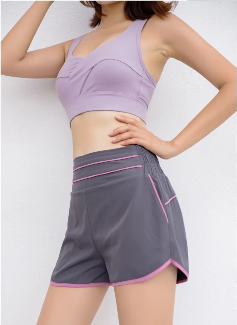 Новые женские спортивные шорты с эластичной талией спортивные шорты для йоги спортивная одежда для бега cretkoav шорты женские