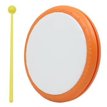 

SEWS-Portable Plastic Tambourine Drum with Drumstick Percussion Musical Instrument