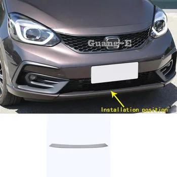 

Car Stainless Steel License Plate Trim Racing Grid Grill Grille Panel Frame Bumper For Honda Fit Jazz 2020 2021