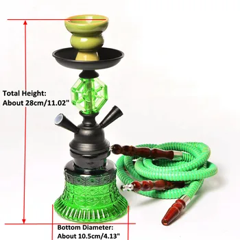 

Mangueira Cachimbo De Vidro Pequena Viagem portátil Duplo Conjunto de Tubos Shisha Nargile Chichas com Tigela Mangueira Narguile