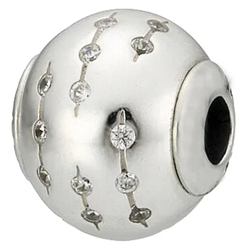 

Top Quality 925 Sterling Silver Bead Charm Trust With Cubic Zirconia Beads Fit Pandora Essence Bracelet Bangle Diy Jewelry