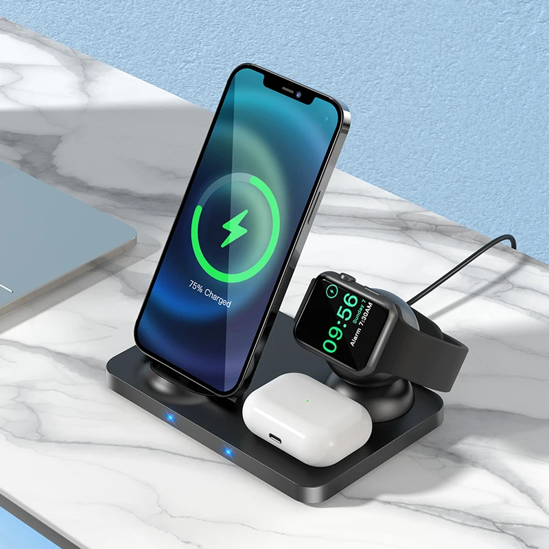 Hoco CW33 3 in 1 Wireless Charger 15W Fast Charging Station description image 8