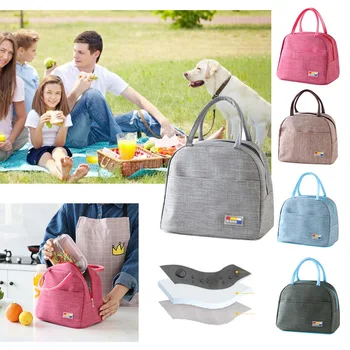 

New Thermal Insulated Lunch Box Portable Lunch Bag Tote Cooler Handbag Bento Pouch Dinner Container School Food Storage Bags
