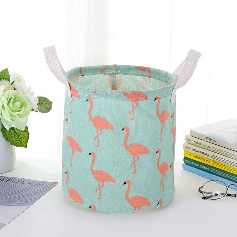 Foldable Cotton Storage Basket Desktop Waterproof Storage Organizer Bag Basket for clothes for Home storage of toys summer Apr12 (11)