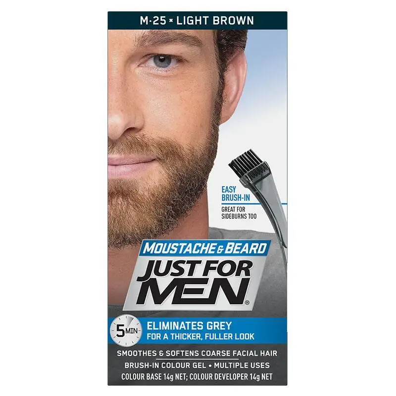 Натуральный черный коричневый борода краска для австралийских мужчин без аммиака тоник