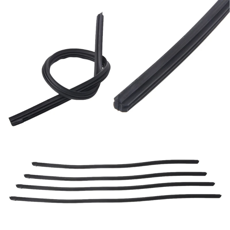 

18" 22" 24" 26" Universal Car Vehicle Refill Rubber 8mm Frameless Wiper Blade Replace Black Rubber