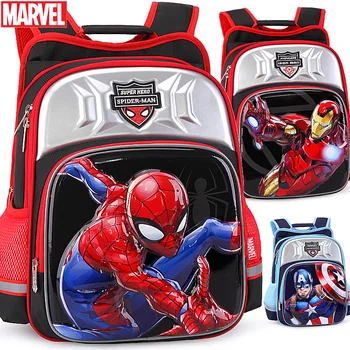 

Captain America Spider-Man Super Hero School bags for boys Pupil primary student kids backpack Children boys school bags