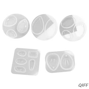 

5 Pcs/set Silicone Oval Mold with Hole Pendant DIY Craft Jewelry Pendants Decor Making Epoxy Resin Molds