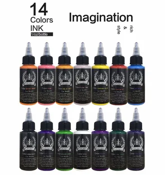 

14 Colors Tattoo Artist Ink Set - 14 Basic Bright Professional Color Tattoo Pigment Inks Tattoo Supply