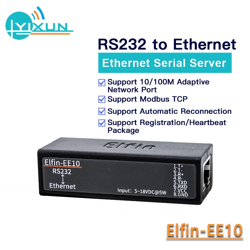 Последовательный сервер RS232 для Ethernet устройство с последовательным портом HF Elfin