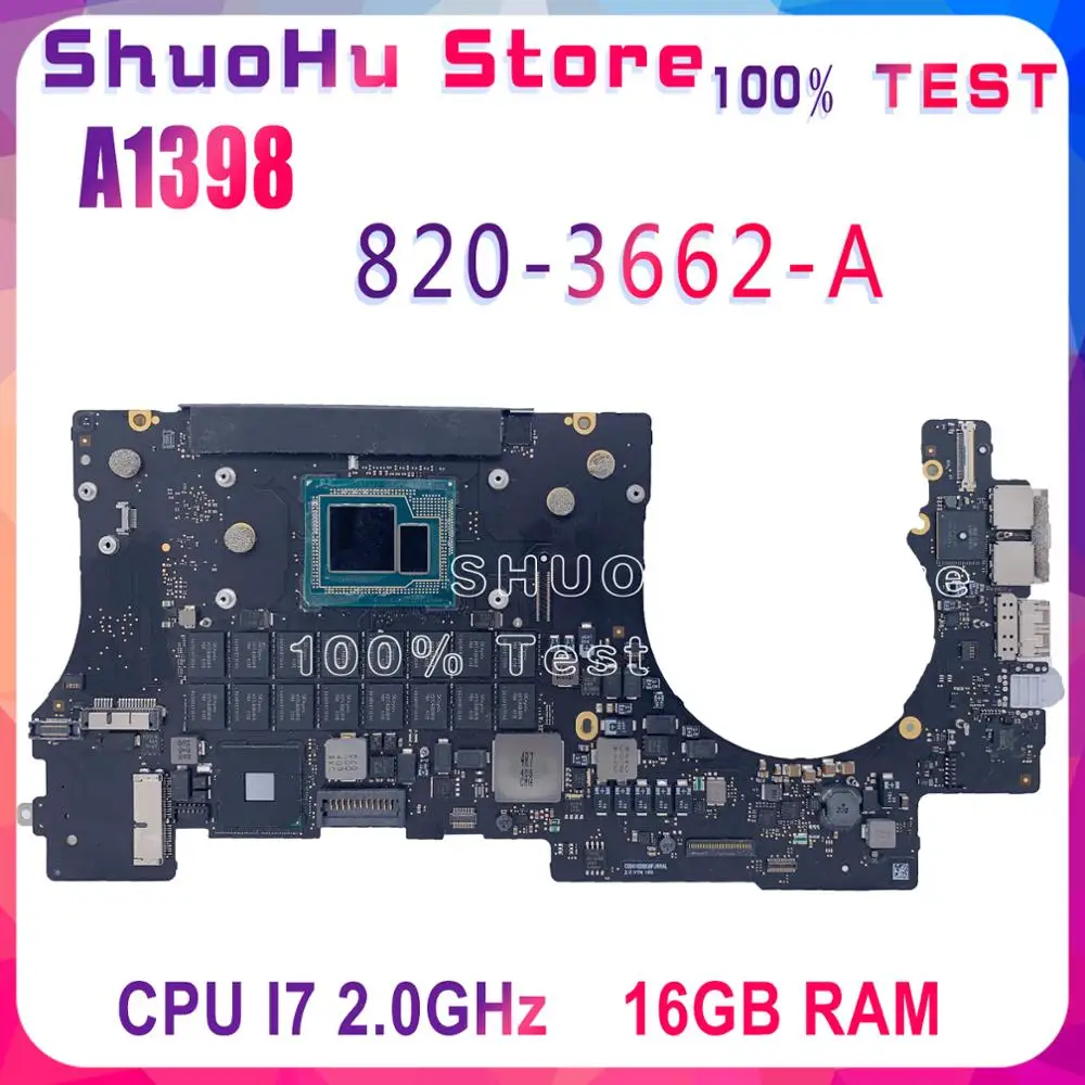 661-8302 Retina для MacBook Pro 15 &quotA1398 логическая плата i7-4750HQ-2.0G 16GB RAM 820-3662-A материнская