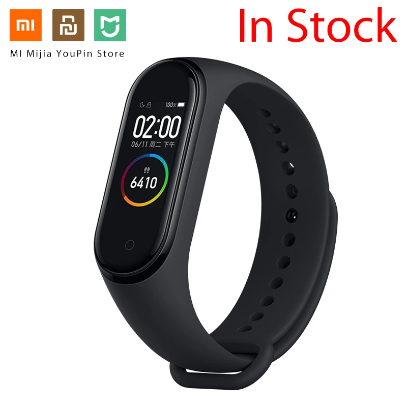 Смарт браслет Xiaomi Mi Band 4 фитнес с пульсометром 135 мАч Bluetooth 5 0 цветной экран