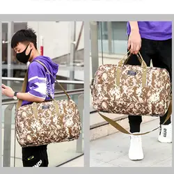 Спортивная сумка 2019 новая Минималистичная модная дорожная сумка в камуфляжной расцветке Складная спортивная сумка на плечо портативный