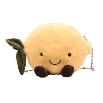 

New Sweet Cartoon Animal Bag for Girls Adjustable Chain Length Yellow Green Plush Bag Animal Bag Girls Bags