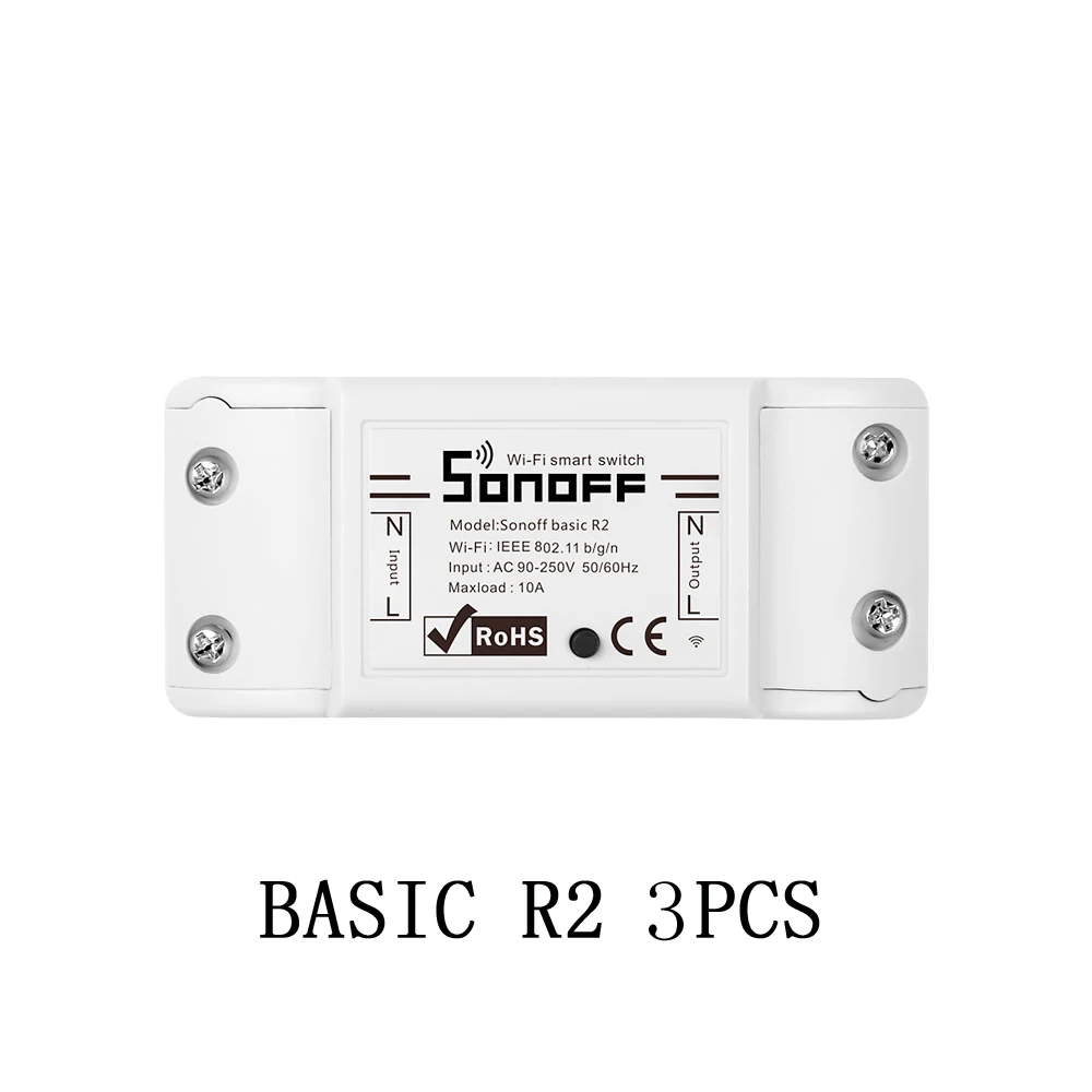 3pcs basic SONOFF базовый модуль Wifi переключатель беспроводной релейный Переключатель Универсальный DIY умный дом 10A с Sonoff IP66 водонепроницаемая распределительная коробка - Комплект: 3pcs basic