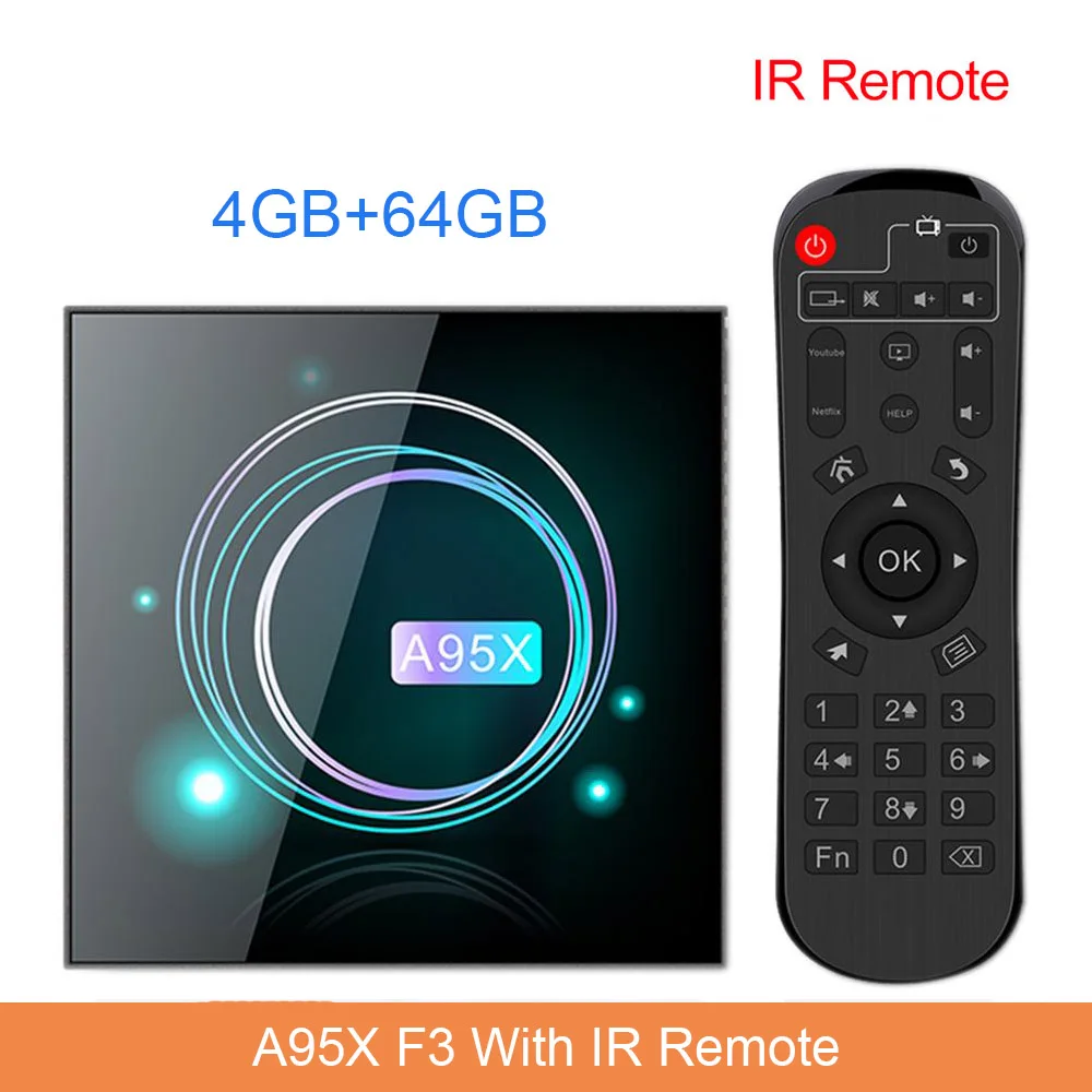 Crenovtv Box Android 9,0 A95XF3 тонкий Amlogic S905X3 2,4G/5G WiFi декодирование 8K до 4K Поддержка Plex медиасервер телеприставка - Color: 4G 64G