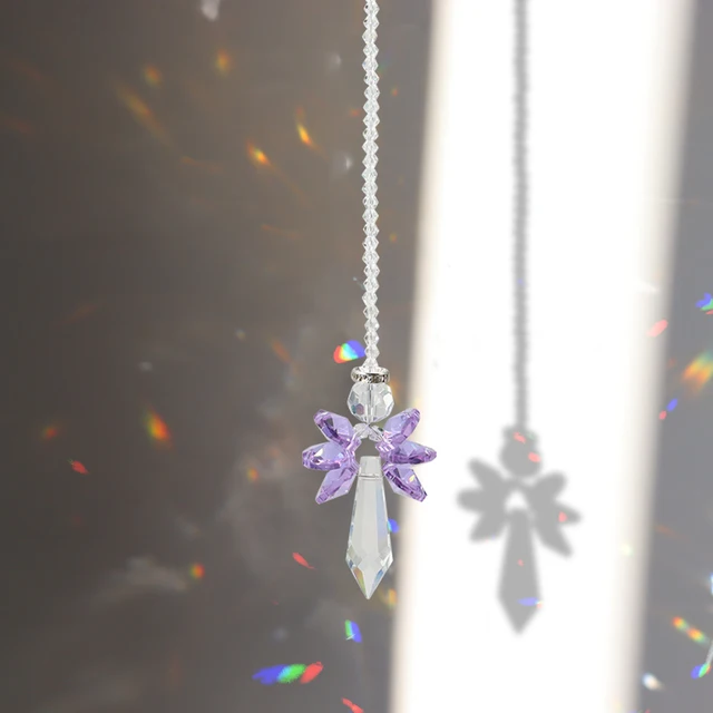 Kristály Geometriai Szélcsengő Prizmák Medál Napsütéses Fogók Bevont Szivárványos Üldöző Függő Csepp Kültéri Beltéri Kerthez