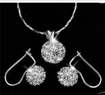 

Free Shipping Jewellry Crystal Necklace and earring set