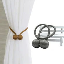 Curtain Magnet Buckle Ball Type Modern Minimalist Curtain Magnetic Buckle Strap Color Punch-free Installation Curtains Buckles