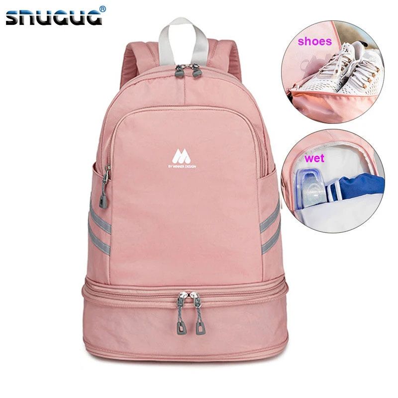 Nova Multifunções Yoga Feminino Ginásio Mochila Viagem Saco Sacos De Fitness Para Seco E Molhado Sapatos De Treinamento Esporte Ginásio Saco Natação Ao Ar Livre