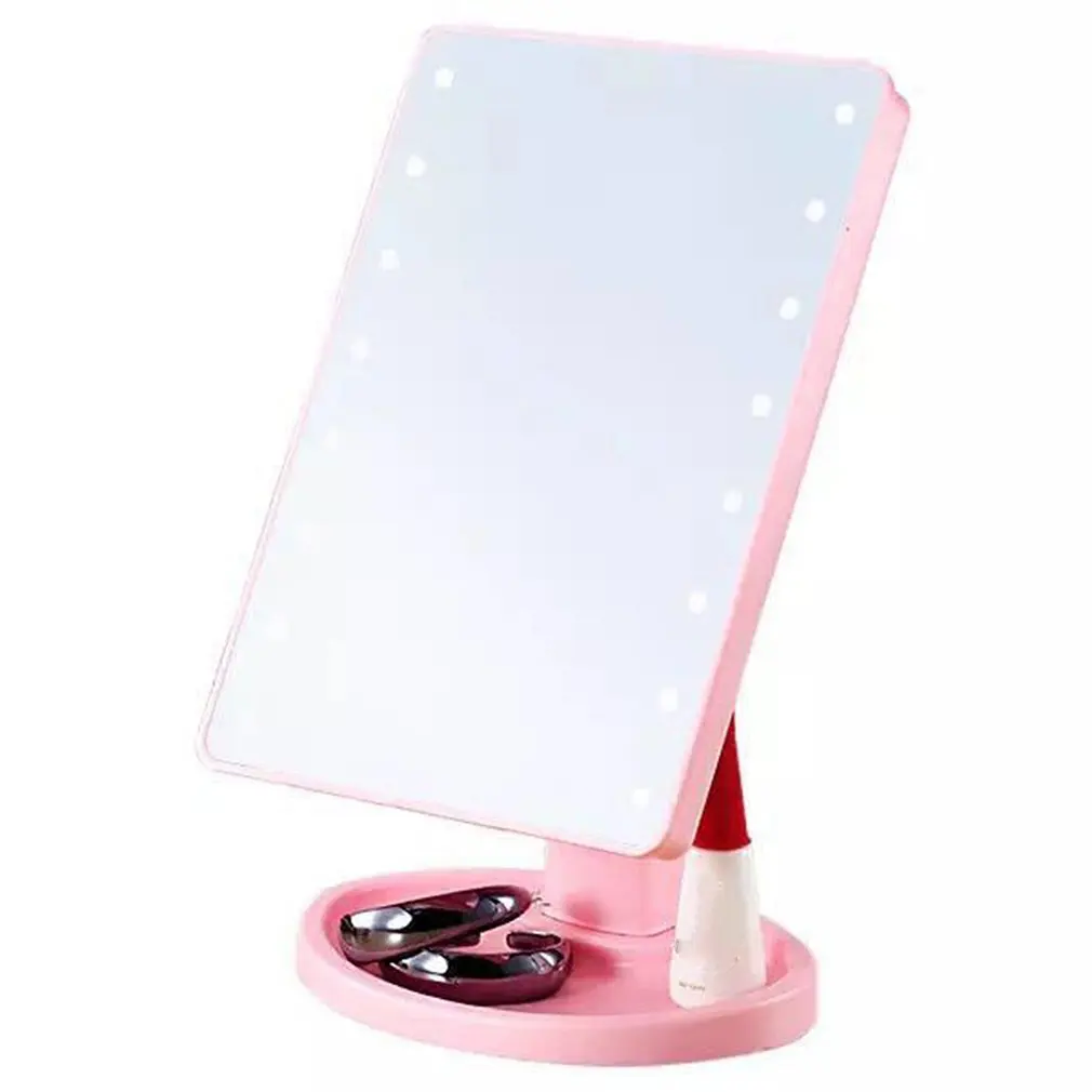 

Fashion Led Makeup Mirror Usb Makeup Mirror New Dressing Mirror Desktop Portable Storage Mirror For Bz1593