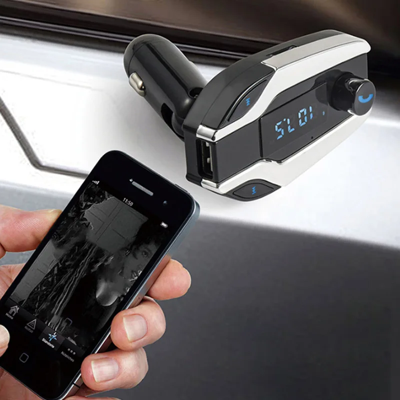 Горячее предложение Беспроводной MP3 плеер FM передатчик Handsfree USB зарядное устройство для телефона X66