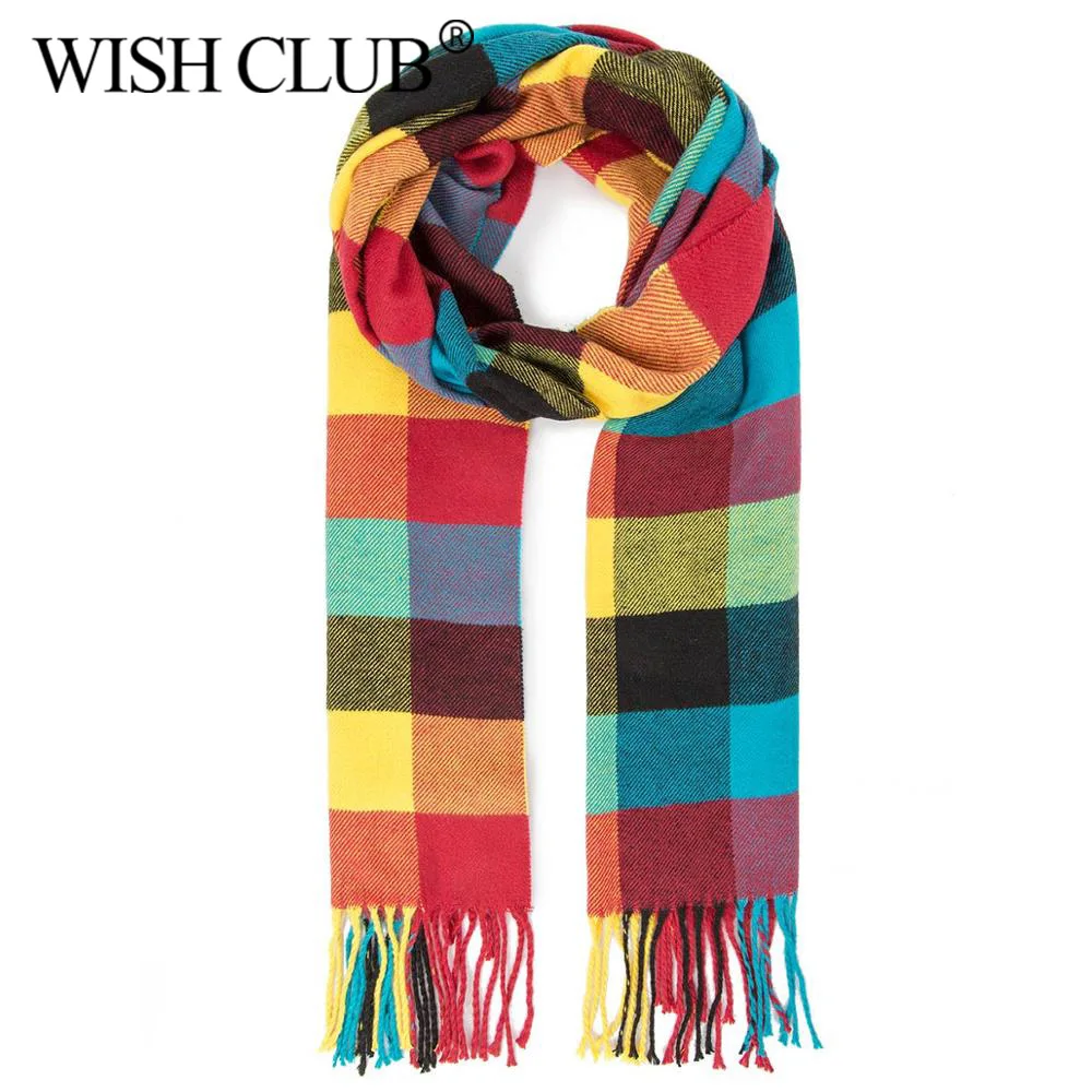 WISH CLUB 2019 модный брендовый длинный зимний шарф женские шали с кисточками